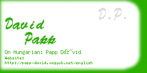 david papp business card
